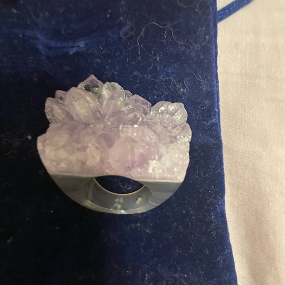 New OOAK Special Edition Autumn Winds Amethyst Gemfire Ring by hespera (size 6) - Picture 6 of 12